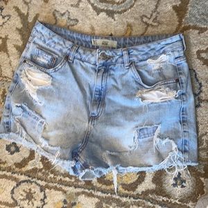 Topshop Moto Mom Jean Shorts